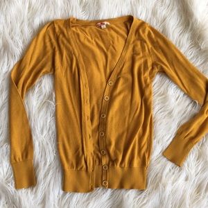 Forever 21 mustard cardigan